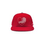 Chrome Hearts Red Vine Heart Embroidered Cap