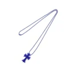Chrome Hearts Resin Cross Pendant Ball Chain Necklace