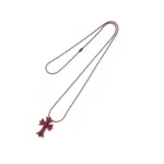 Chrome Hearts Resin Cross Pendant Ball Chain Necklace