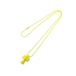 Chrome Hearts Resin Cross Pendant Ball Chain Necklace