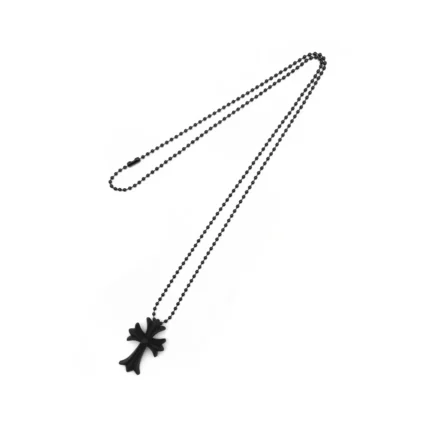 Chrome Hearts Resin Cross Pendant Ball Chain Necklace