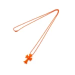 Chrome Hearts Resin Cross Pendant Ball Chain Necklace