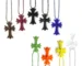 Chrome Hearts Resin Cross Pendant Ball Chain Necklace