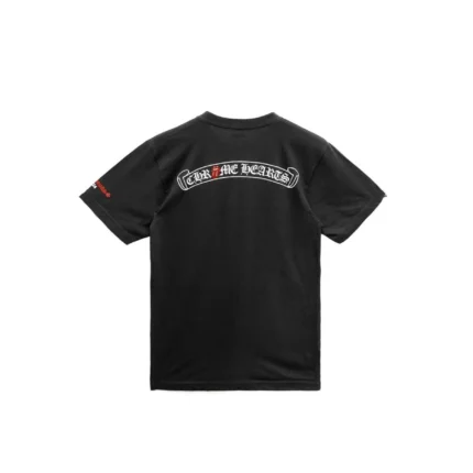 Chrome Hearts Rolling Stone Tongue Scroll Black Short Sleeve