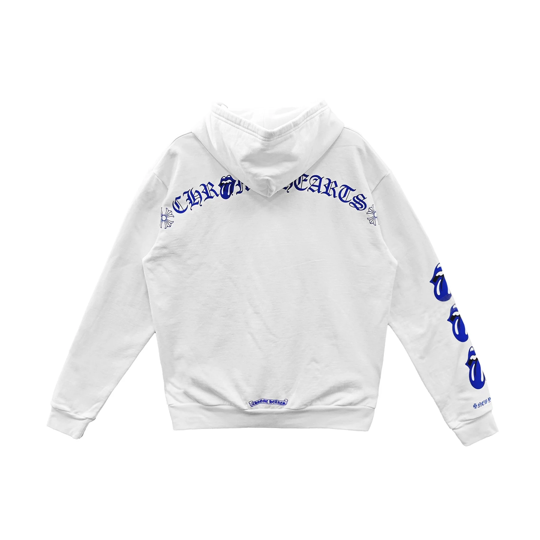 Chrome Hearts Rolling Stones Script Blue Logo Zip Up Hoodie Chrome Hearts Rolling Stones Script Blue Logo Zip Up Hoodie