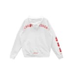 Chrome Hearts Rolling Stones Script Red Logo Zip Up Hoodie
