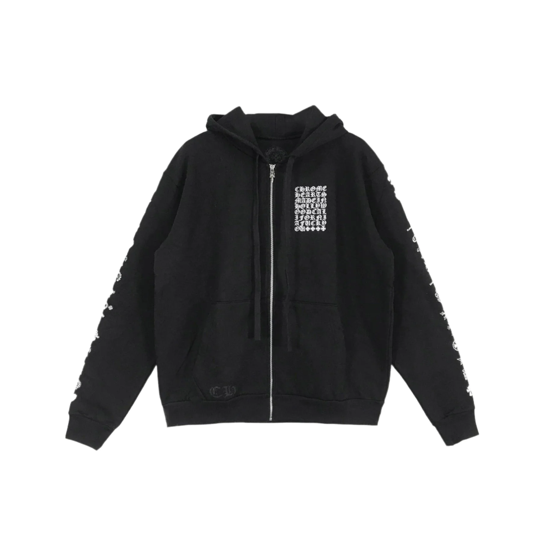 Chrome Hearts Script Logo Zip Up Hoodie Chrome Hearts Script Logo Zip Up Hoodie