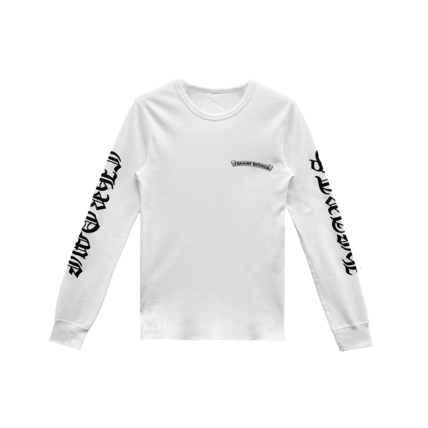 Chrome Hearts Scroll Logo Sleeve Waffle Thermal Shirt Chrome Hearts Scroll Logo Sleeve Waffle Thermal Shirt
