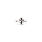 Chrome Hearts Silver Bubblegum Cross Plus Ring