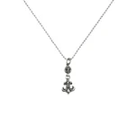 Chrome Hearts Silver 1 Ball BS Fleur Ball Chain Necklace