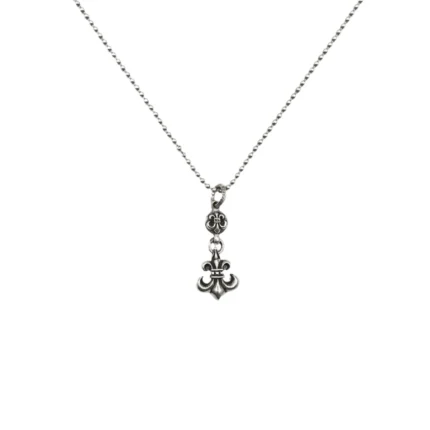 Chrome Hearts Silver 1 Ball BS Fleur Ball Chain Necklace