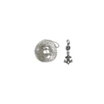 Chrome Hearts Silver 1 Ball BS Fleur Ball Chain Necklace