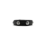 Chrome Hearts Silver Cross Leather Choker