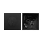 Chrome Hearts Silver Cross Leather Braids Necklace