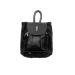 Chrome Hearts Silver Dagger Suede Black Bucket Backpack