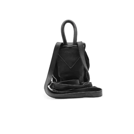 Chrome Hearts Silver Dagger Suede Black Bucket Backpack