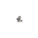 Chrome Hearts Silver Diamonds Cross Earring Stud