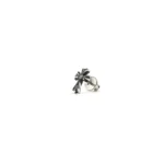 Chrome Hearts Silver Diamonds Cross Earring Stud