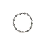 Chrome Hearts Silver Diamonds Tiny E Bracelet
