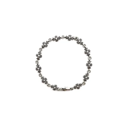 Chrome Hearts Silver Diamonds Tiny E Bracelet