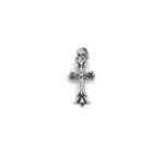 Chrome Hearts Silver Double Cross Charm Pendant