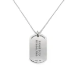 Chrome Hearts Silver Fleur Dog Tag Necklace