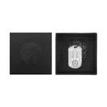 Chrome Hearts Silver Fleur Dog Tag Necklace