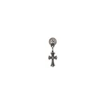 Chrome Hearts Silver Mini Cross Earring Drop