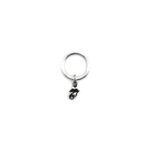 Chrome Hearts Silver Rolling Stones Single Diamonds Pendant Ring