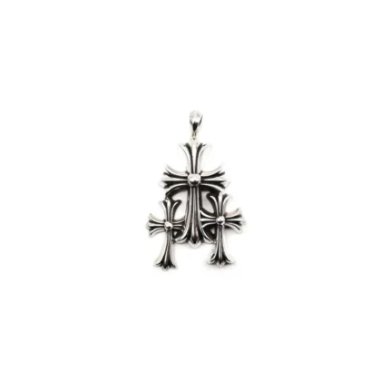 Chrome Hearts Silver Triple Cross Pendant