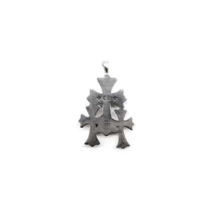Chrome Hearts Silver Triple Cross Pendant