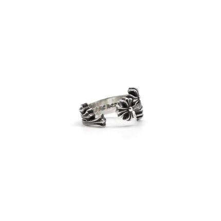 Chrome Hearts Silver Triple Cross Ring