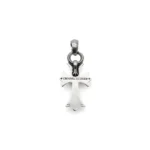 Chrome Hearts Silver Vine Heart Cross Pendant