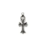 Chrome Hearts Silver Vine Heart Cross Pendant