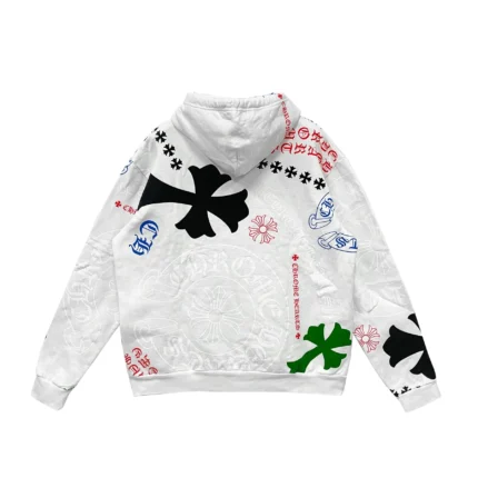 Chrome Hearts Stencil Multi Cross & Horseshoe Pullover Hoodie