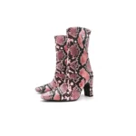 Chrome Hearts Sugar Jones Silver Dagger Snakeskin High Heel Mid Boots