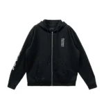 Chrome Hearts Tonal Monogram Cross Horseshoe Zip Up Hoodie
