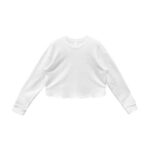 Chrome Hearts Tonal Monogram Cross White Cropped Sweatshirt