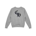 Chrome Hearts Triple Cross CH Letter Grey Sweatshirt
