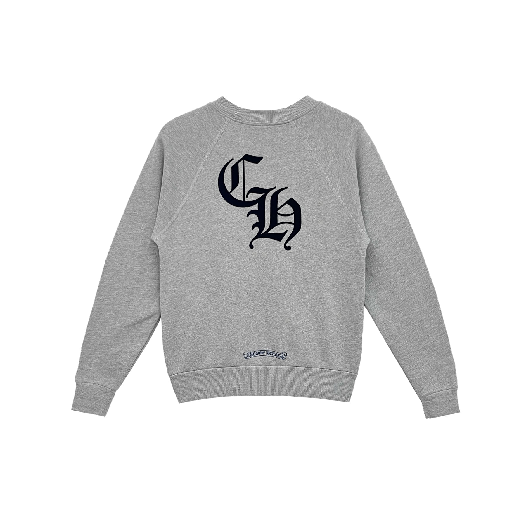 chrome-hearts-triple-cross-ch-letter-grey-sweatershirt-6173279.jpg Chrome Hearts Triple Cross CH Letter Grey Sweatshirt - Image 1