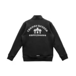 Chrome Hearts Triple Cross Embroidered Half Zip Hoodie