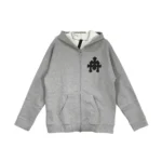 Chrome Hearts Triple Cross Gray Zip Up Hoodie