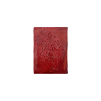 Chrome Hearts Triple Cross Leather Patch Passport Holder