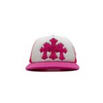 Chrome Hearts Triple Cross Leather Patch Silver Buckle Cap