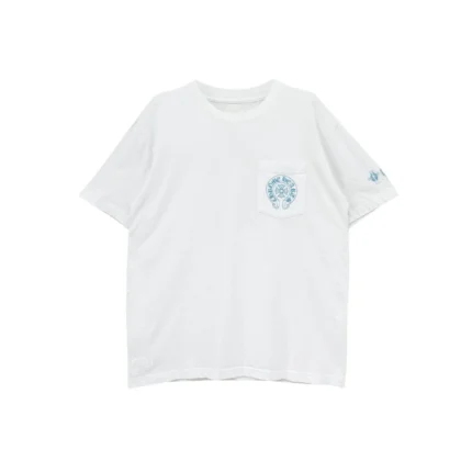 Chrome Hearts Triple Cross Logo White Short Sleeve T-shirt