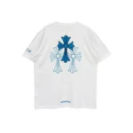 Chrome Hearts Triple Cross Logo White Short Sleeve T-shirt