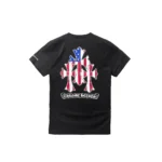 Chrome Hearts USA Flag Triple Cross Logo Short Sleeve Tee