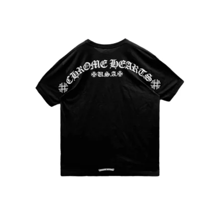 Chrome Hearts USA Script Logo Black Short Sleeve Tee