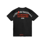 Chrome Hearts Vegas Exclusive Rolling Stones Tongue Black Short Sleeve Tee