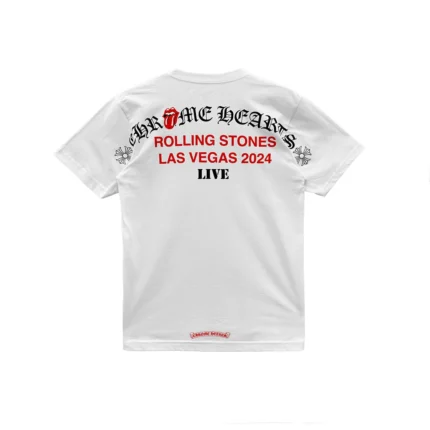 Chrome Hearts Vegas Exclusive Rolling Stones Tongue Short Sleeve T-Shirt Tee
